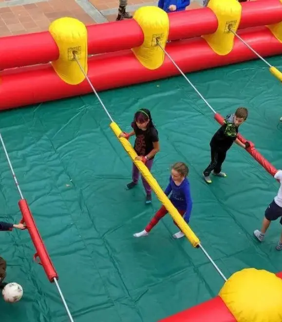 Outdoor foosball for team activity
